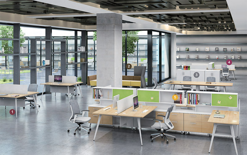 桌上屏 钢架-八字脚Vito， 维托